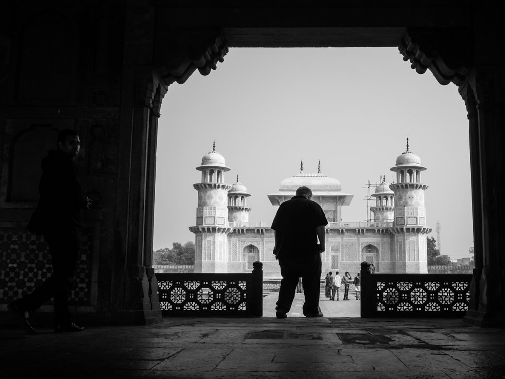 American in Tomb of I'timād-ud-Daulah, Baby Taj Mahal - Agra